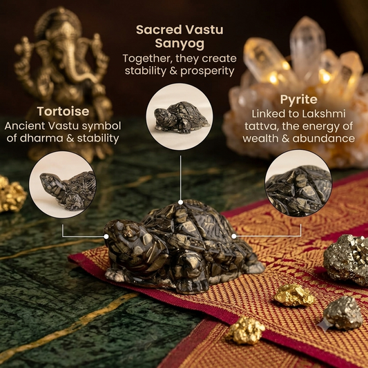 Pyrite Prosperity Tortoise (Sacred Vastu Kachhua)