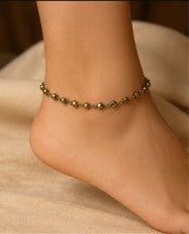 Dhanashree Pyrite Anklet